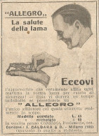 ALLEGRO La Salute Della Lama - Pubblicità Del 1930 - Old Advertising - Pubblicitari