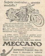 MECCANO è Il Migliore Divertimento - Pubblicità Del 1930 - Old Advertising - Pubblicitari