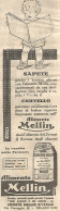 Alimento MELLIN - Pubblicità Del 1930 - Old Advertising - Pubblicitari