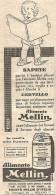 Alimento MELLIN - Pubblicità Del 1930 - Old Advertising - Pubblicitari