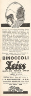 Binoccoli ZEISS - Pubblicità Del 1930 - Vintage Advertising - Reclame