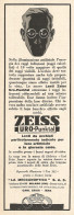 Lenti Da Occhiali ZEISS URO-PUNKTAL - Pubblicità Del 1930 - Vintage Advert - Advertising