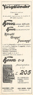 Voigtlander - Apparecchio Fotografico BESSA - Pubblicità Del 1930 - Advert - Advertising