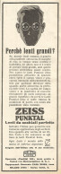 Lenti Da Occhiali ZEISS Punktal - Pubblicità Del 1930 - Vintage Advert - Advertising