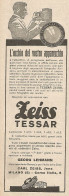 ZEISS Tessar L'occhio Del Vostro Apparecchio - Pubblicità Del 1927 - Ad - Reclame