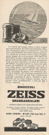 Binoccoli ZEISS Grandangolari - Pubblicità Del 1927 - Vintage Advertising - Reclame