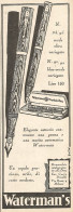 Waterman's Fountain Pen - Pubblicità Del 1929 - Vintage Advertising - Reclame