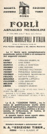 Storie Municipali D'Italia - Tiber - Pubblicità Del 1929 - Vintage Advert - Advertising