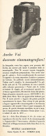 Cinematografo ZEISS IKON Kinamo S. 10 - Pubblicità Del 1929 - Vintage Ad - Reclame