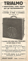 Radio Valigia TRIALMO - Pubblicità Del 1929 - Vintage Advertising - Reclame
