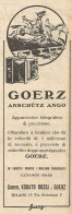 Macchina Fotografica GOERZ Anschutz Ango - Pubblicità Del 1925 - Advert - Publicités