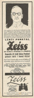 Lenti Per Occhiali Punktal ZEISS - Pubblicità Del 1925 - Vintage Advert - Publicités