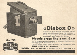 Zeiss Ikon DIABOX O - Piccole Prese Fino... - Pubblicità Del 1932 - Old Ad - Publicités