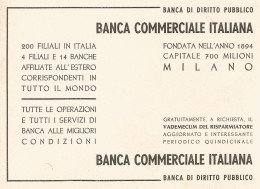 Banca Commerciale Italiana - Pubblicità Del 1937 - Old Advertising - Reclame