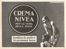 Crema NIVEA - Fortifica La Pelle E La... - Pubblicità Del 1937 - Old Ad - Reclame