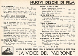 La Voce Del Padrone - Nuovi Dischi Di Film - Pubblicità Del 1937 - Old Ad - Publicités