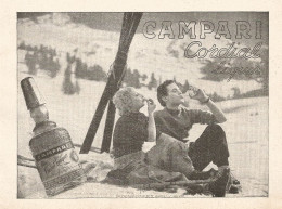 Cordial Liquor CAMPARI - Pubblicità Del 1937 - Old Advertising - Publicités