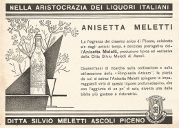 ANISETTA MELETTI Nella Aristocrazia Dei... - Pubblicità Del 1937 - Old Ad - Publicités