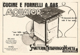 AEQUATOR - Cucine E Fornelli - Pubblicità Del 1939 - Old Advertising - Publicités