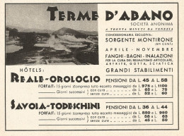 Sorgente Montirone - Terme D'Abano - Pubblicità Del 1939 - Old Advertising - Publicités