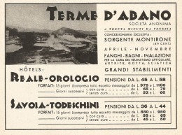 Sorgente Montirone - Terme D'Abano - Pubblicità Del 1939 - Old Advertising - Reclame