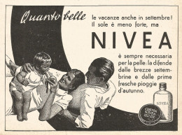 Crema NIVEA - Quanto Belle Le Vacanze... - Pubblicità Del 1937 - Old Ad - Reclame