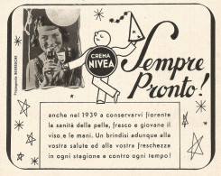 Crema NIVEA - Sempre Pronto!... - Pubblicità Del 1939 - Old Advertising - Reclame