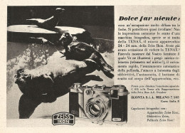 ZEISS IKON Tenax - Dolce Far Niente... - Pubblicità Del 1939 - Old Advert - Advertising