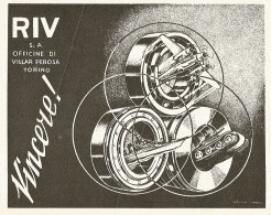 RIV Officine Di Villar Perosa - VINCERE! - Pubblicità Del 1940 - Old Ad - Reclame