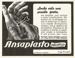 Cerotti Ansaplasto Elastico - Pubblicità Del 1940 - Old Advertising - Reclame