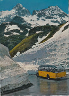 Sustenpass Im Frühjahr - Postauto Mit Kleinem Sustenhorn        Ca. 1970 - Autres & Non Classés