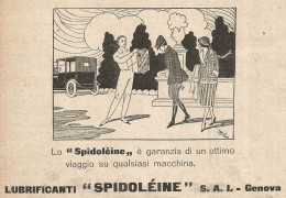 Lubrificanti Spidoléine - Illustrazione - Pubblicità 1927 - Old Advert - Advertising