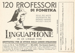 LINGUAPHONE - 120 Professori Di Fonetica - Pubblicità Del 1938 - Old Ad - Advertising