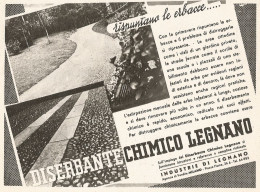 Diserbante Chimico Legnano - Rispuntano... - Pubblicità Del 1938 - Old Ad - Werbung