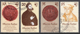 Germany Democratic Republic 1982 Set Of Stamps For The 500th Anniversary Of The Birth Of Martin Luther In Fine Used - Gebraucht