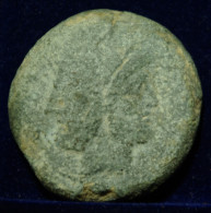 21 -   BONITO  AS  DE  JANO - SERIE SIMBOLOS -  CASCO - MBC - Republiek (280 BC Tot 27 BC)