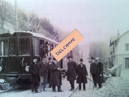 Inspection De La Ligne Des CEV ( Cdf Veveysans) Par Le Personnel Du Département Fédéral Des Cdf En 1904 - Reproduction - Lausanne