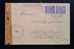 Sachsen 1946, Zensurbrief Brumby über Schönebeck MILITARY CENSORSHIP - Storia Postale