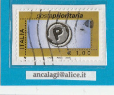 USATI ITALIA POSTA PRIORITARIA 2002 - Ref.1407F "4^ Emissione" 1 Val. 1,00 - - 2001-10: Usados