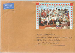 Kroatië 2009, Letter Sent To Netherland, Stamps 2003 (Croatian National Handball Team With Gold Medals) - Croatie