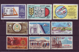 Afrique - Egypte  - Commémoratifs  - 9 Timbres Différents - 7361 - Autres & Non Classés