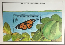 Grenada Grenadines 1990 New World Insects Butterflies Minisheet MNH - Sonstige & Ohne Zuordnung