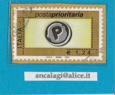 USATI ITALIA POSTA PRIORITARIA 2002 - Ref.1408 "4^ Emissione" 1 Val. 1,24 - - 2001-10: Usados