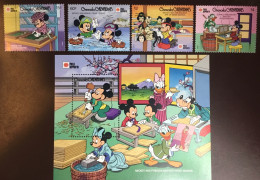 Grenada Grenadines 1991 Disney Philanippon Set & Minisheet MNH - Grenada (1974-...)