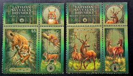 (!) LATVIA , Lettland , Lettonia - Lynx  AND STAG 2006  +2 BORDER - USED - Lettland