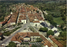 CPSM Grand Format VILLEFRANCHE Du PERIGORD   Vue Generale Aérienne Colorisée RV - Andere & Zonder Classificatie