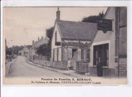 CHATILLON-COLIGNY: Pension De Famille E. Bornot, 36 Faubourg De Montargis, Hôtel Garage - Très Bon état - Chatillon Coligny