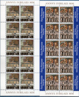 Vatican 2000 Holy Year Issue Minisheet Issue 4 Values MNH Churches - Cristianesimo