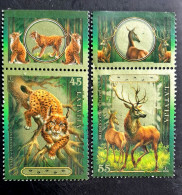 (!) LATVIA , Lettland , Lettonia - Lynx  AND STAG 2006  +1 BORDER - USED - Lettonie