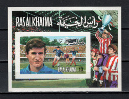 Ras Al Khaima 1972 Football Soccer, S/s Imperf. MNH - Ungebraucht